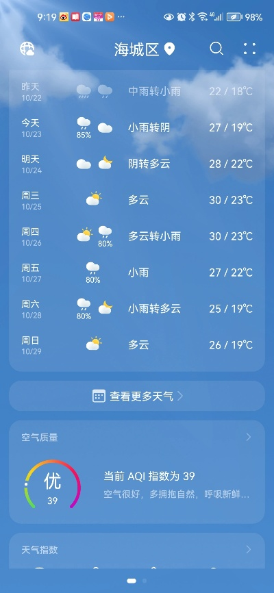 北海天气预报，滨海之都的晴雨指南，出行必看